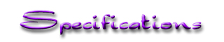 Text image - SPECIFICATIONS